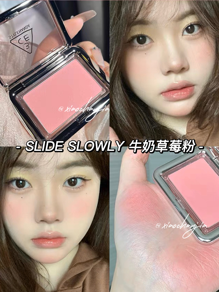 3ce新款透明壳子腮红盘裸妆腮紫youth pink/slide slowly膨胀色 - 图1