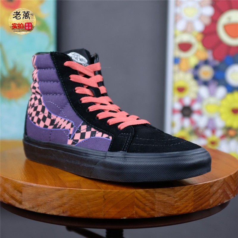 老万VANS Sk8-Hi Reissue Vlogo棋盘格高帮运动板鞋 VN0A4U3D23Z - 图1