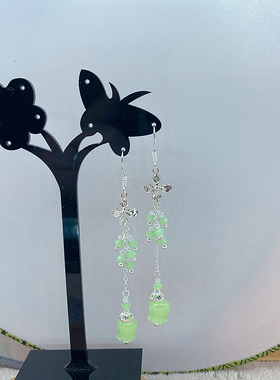 铃兰花古装耳环银耳钩姜雪宁同款