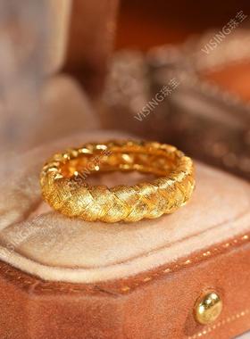 爆闪麦穗戒指编织手饰