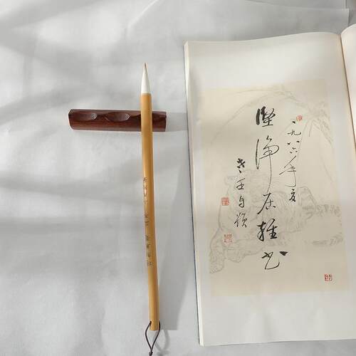 立木古法仿唐笔 五狼五羊兼毫 短锋蒜头毛笔 书法楷行草 小马制笔 - 图0