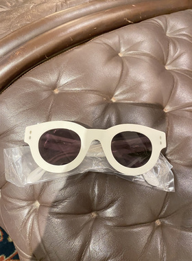 质感板材 白色圆框  太阳镜 欧美时髦框