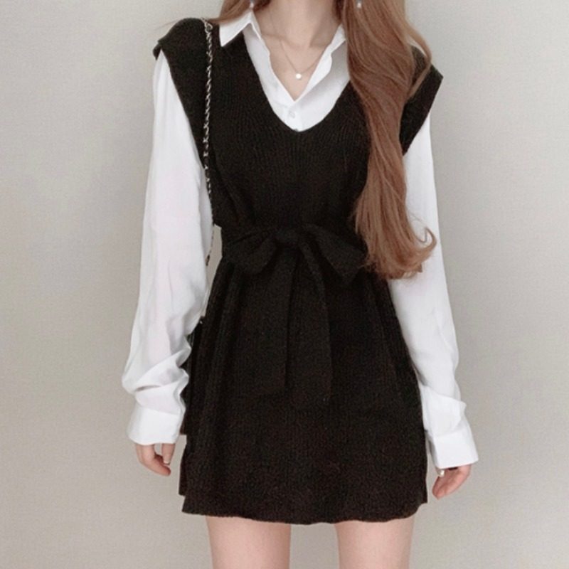 超柔软绑带毛衣V Neck Knit Wrap Cardigan