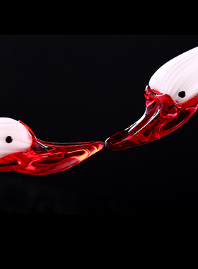 淄博博山琉璃简约现代欧式白色天鹅手工琉璃摆件