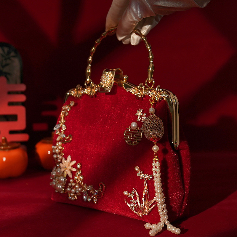 婚包新娘结婚包包新中式小众手提包婚礼国风高级红色旗袍订婚女包,淘宝优惠券,粉丝福利购,淘宝优惠卷