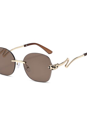 无框精致太阳镜欧美个性ins蛇头