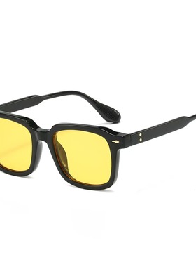 欧美复古简约米钉太阳眼镜少女