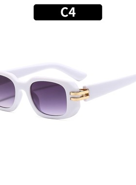 小框方形高级感绿色墨镜跨境ins