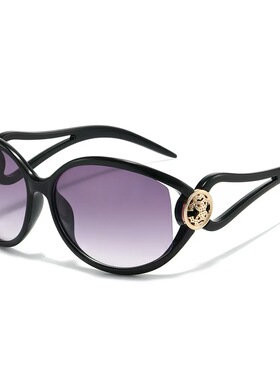 大框蛤蟆夸张太阳眼镜女欧美镂空