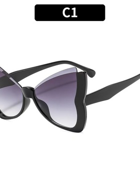 蝴蝶造型太阳眼镜甜酷辣妹跨境