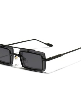 高级感女搞怪双梁黄色太阳眼镜酷