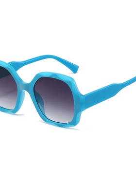 紫色辣妹多巴胺不规则墨镜女