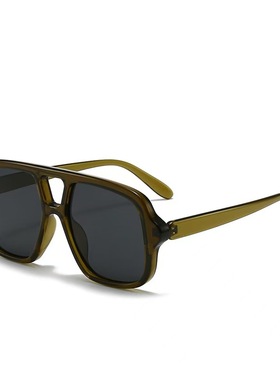 双杠新款黄碎花墨镜男女ins风