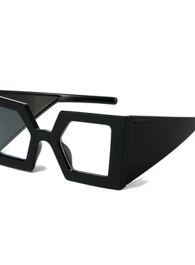 朋克红色太阳镜女摩登宽腿侧挡