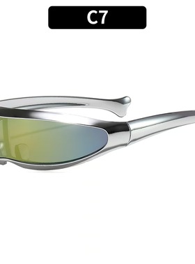 连体镜片嘻哈未来感朋克太阳眼镜