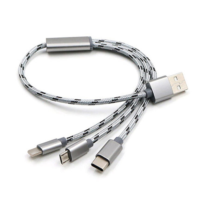 One-to-three data cable, short USB cable, universal three-in-one charging cable for Android and Apple TYPE-C mobile phones One-to-three data cable, short USB cable, universal three-in-one charging cable for Android and Apple TYPE-C mobile phones