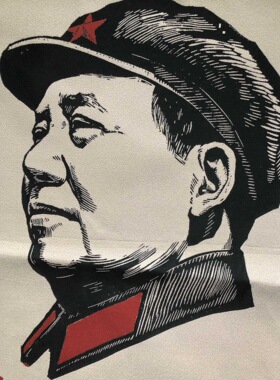 国画红色织锦画仿古字画刺绣图为人民客厅办公室装饰画90*60