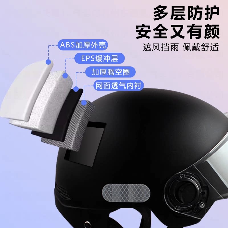 National 3C certified four-season general electric vehicle helmet