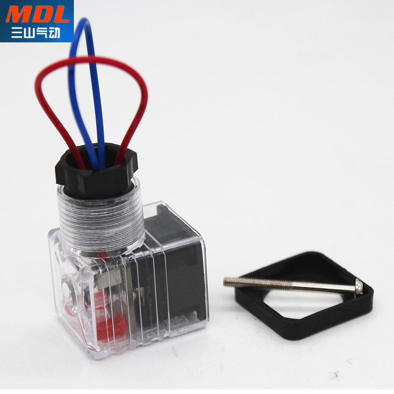液压电磁阀插头电磁铁线圈0200T透明DC24V带灯接线盒AC220V线路板,淘宝优惠券,粉丝福利购,淘宝优惠卷