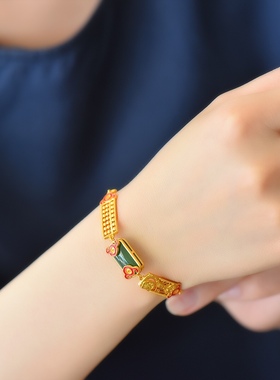 和田玉碧玉精打细算如意手镯手链