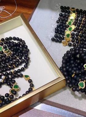 原创定制爆款回单 降真香翡翠满绿一套