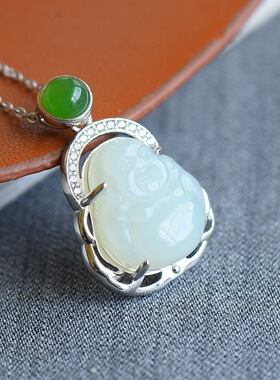 佛公吊坠和田玉小弥佛