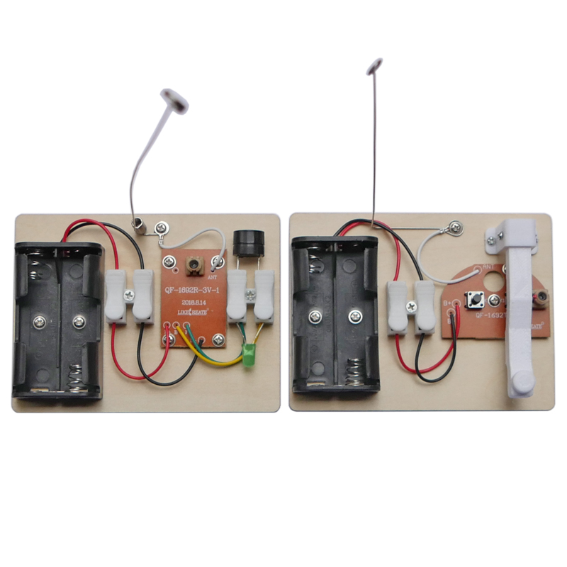 简易无线电发报机科学实验模型中小学电子制作莫尔斯电码模拟玩具 - 图1