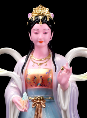 仿瓷女娲娘娘神像精品摆件
