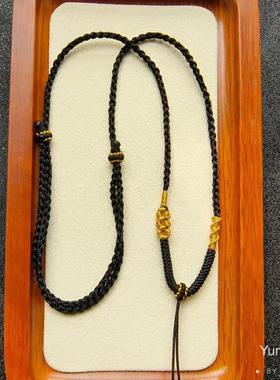 硬金翡翠中国风新款可调节项链绳