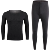 Бархатное удерживающее тепло нижнее белье, комплект, утепленное термобелье, штаны, хлопковый зимний свитер