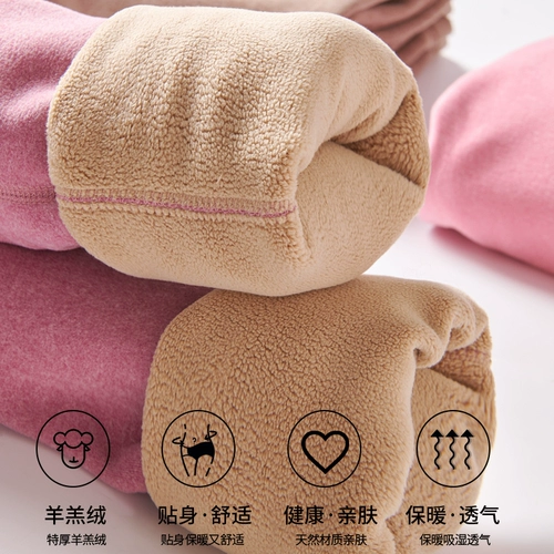 Бархатное удерживающее тепло нижнее белье, утепленный комплект, хлопковое термобелье, зимний свитер, увеличенная толщина