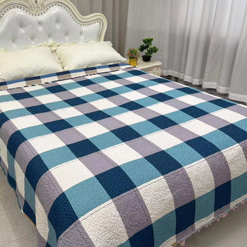200*210 double-sided twill cotton pure non-wrinkle anti-slip quilted thick sheet quilted bed cover single piece cotton mattress pad