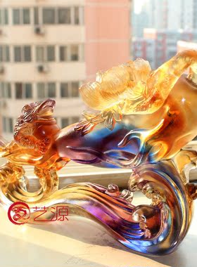 如意琉璃高档办公桌商务装饰品