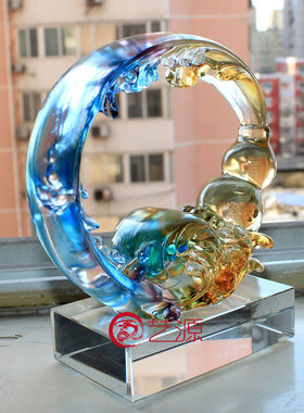 高档商务朋友生日圆满琉璃工艺品