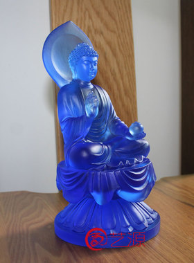 琉璃风水供奉延寿结缘镇宅佛像