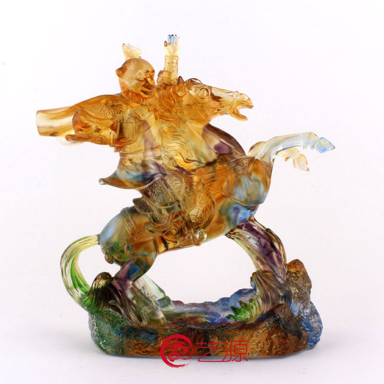 琉璃摆件马上封侯加官进爵办公桌风水饰品商务礼品升职晋升生日礼