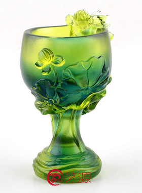 琉璃摆件高档商务风酒杯结婚礼物