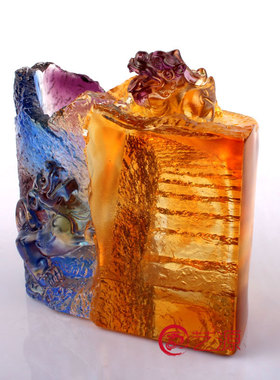 步步高琉璃貔貅笔筒商务实用摆件