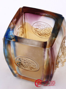 琉璃笔筒办公桌摆件送领导同事