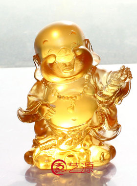 琉璃百财镇宅风水保平安弥勒佛