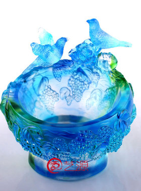 琉璃摆件丰收创意高档工艺礼品