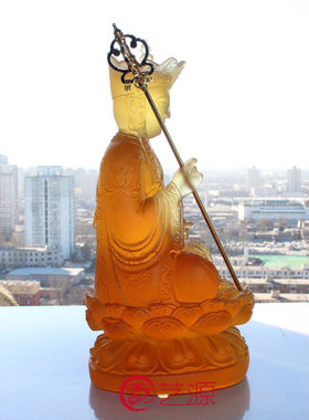 密宗地藏王菩萨镇宅结缘琉璃佛像