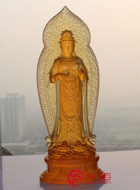 琉璃西方三圣观音菩萨招财佛像