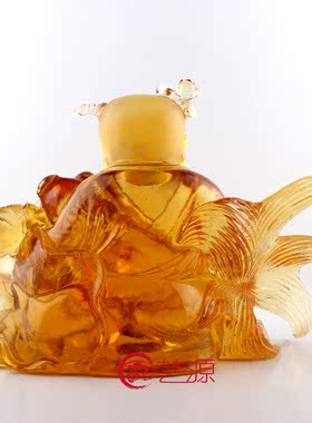 琉璃连年有余春节礼物刻字摆件