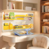 Hole plate wall shelf tabletop without hole drilling metal