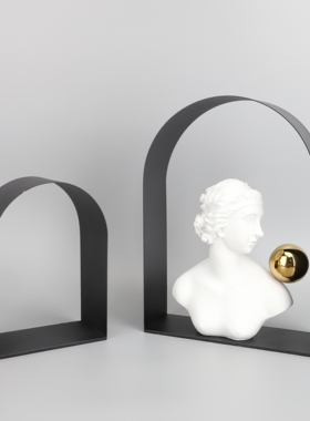 欧式创意金色拱门摆件样板房