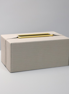 美式皮革纸巾盒客厅桌面软装饰品