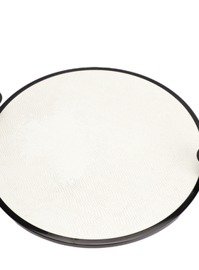 白色轻奢风圆形木质餐厅桌面摆件