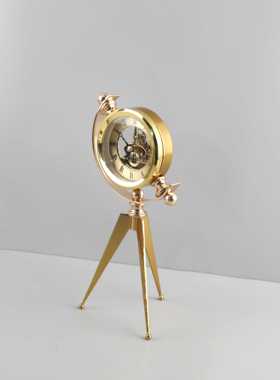 简约复古怀旧机械座钟台钟摆件