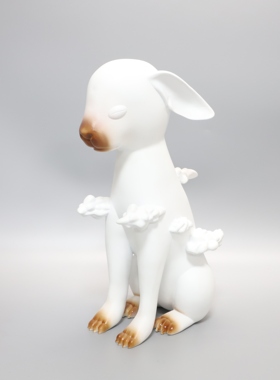 中式创意树脂白色云朵摆件样板房